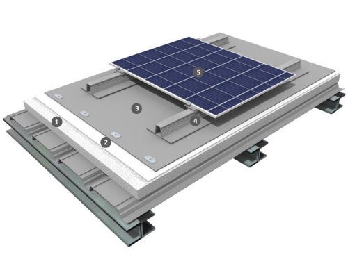 Procédé photovoltaïque à plat sur étanchéité monocouche pvc-p fixé mécaniquement avec isolation