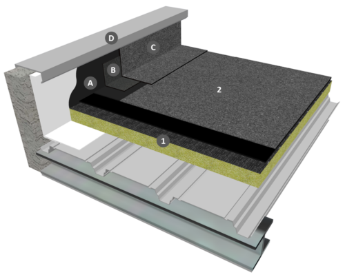 Monocouche thermosoudable apparent autoprotégé avec isolation